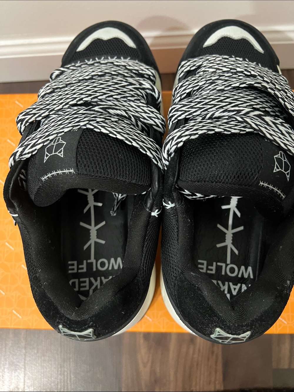 Naked Wolfe Black & White Chunky Platform Sneakers - Picture 7 of 9